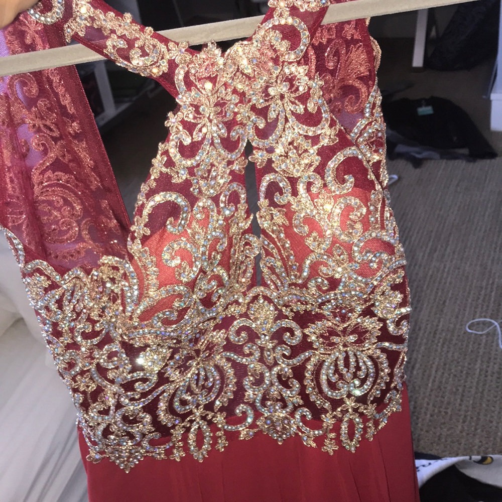 Red design homecoming dress